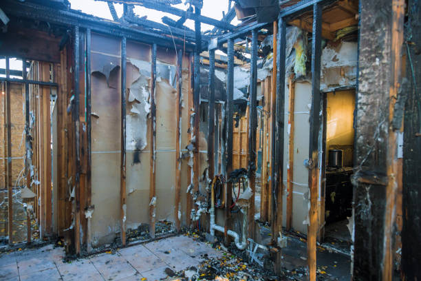 Professional Fire Damage Restoration technician working in Timberwood Park, TX